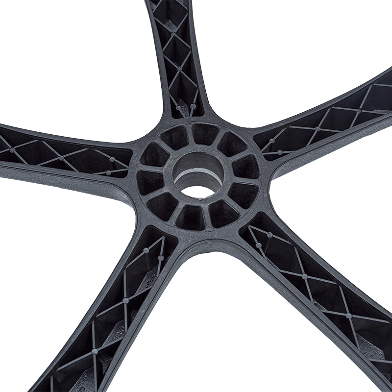 PA-H læder narvet fod nylon stoleben (nylon base)